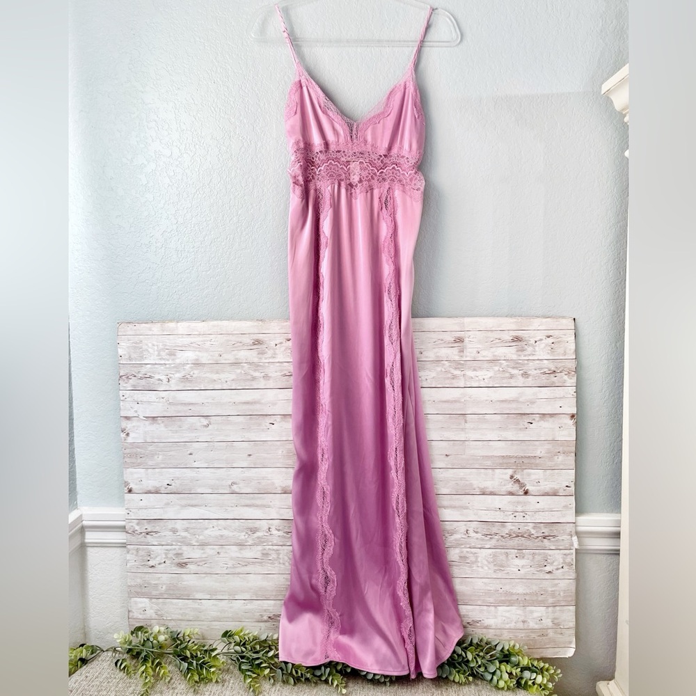 Victoria’s Secret | Long Maxi Lace Pink Slip Nightie